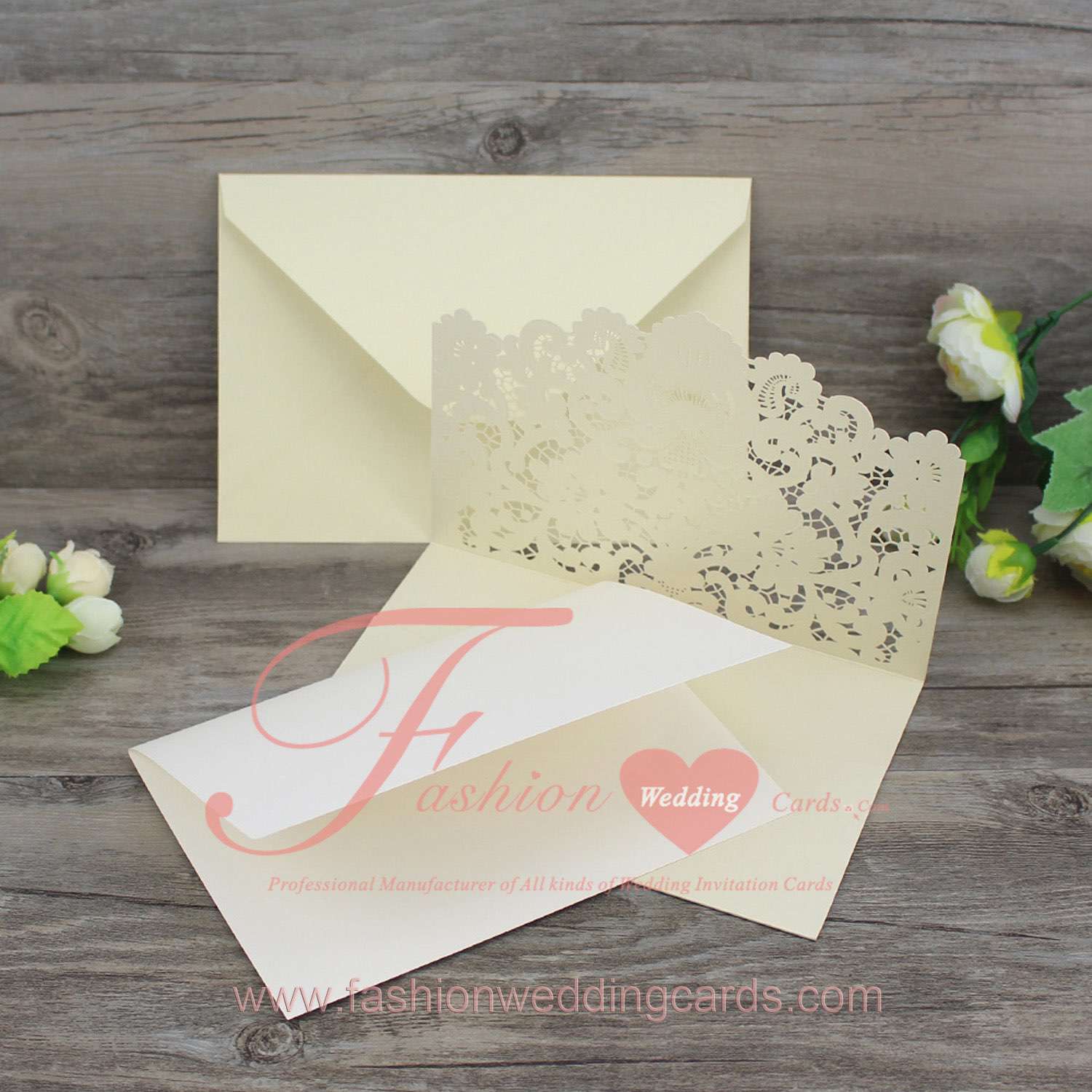 Envelopes Style Gold Laser Cut Wedding Invitation Philippines